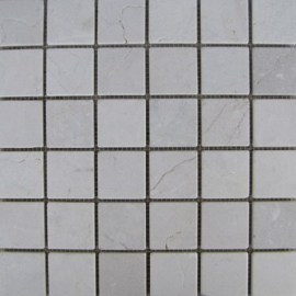2x2 Crema Marfil Tumbled Marble Mosaic