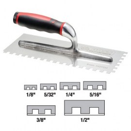 DTA Square Notched Stainless Steel Adhesive Trowel 1/4 in SSTR6