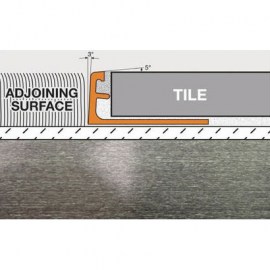 Schluter Schiene Edge Trim A125-ATB Bright Nickel Anodized Aluminum