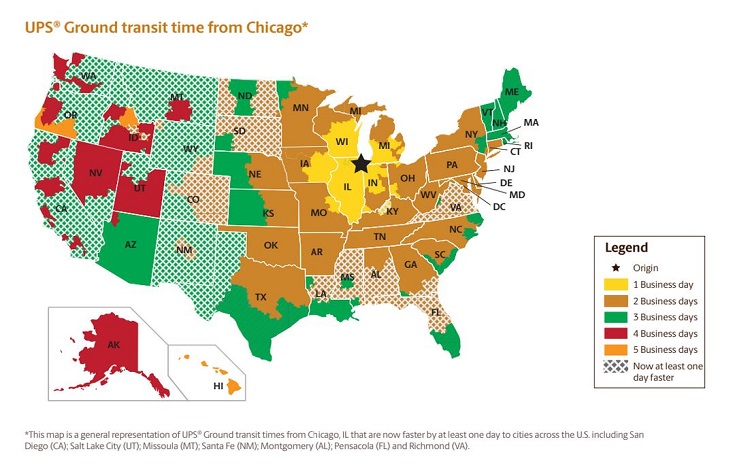 UPS Delivery Map 01