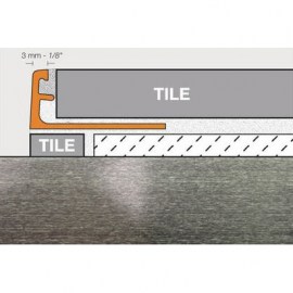 Schluter Jolly Trim A125AT Satin Nickel Anodized Aluminum