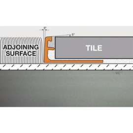 Schluter Schiene Edge Trim AE125 Satin Nickel Anodized Aluminum