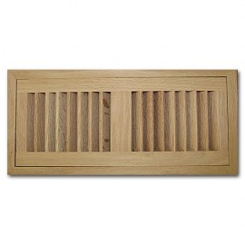 Red Oak Wood Vent Flush Mount With Damper 2 x 12